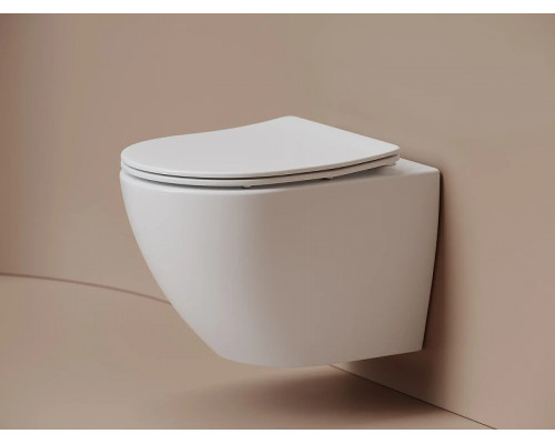 Унитаз подвесной Ceramicanova Метрополь (Metropol) CN4002TMW цвет Белый матовый с сиденьем Микролифт
