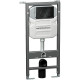 Унитаз с инсталляцией Ceramicanova Metropol CN4002MB_1001B_1000 с сиденьем Микролифт и Черной матовой клавишей смыва