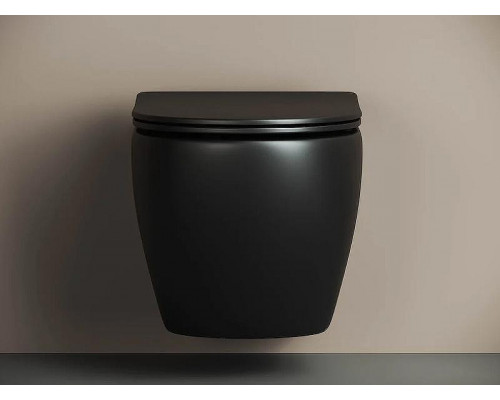 Унитаз с инсталляцией Ceramicanova Metropol CN4002MB_1001B_1000 с сиденьем Микролифт и Черной матовой клавишей смыва