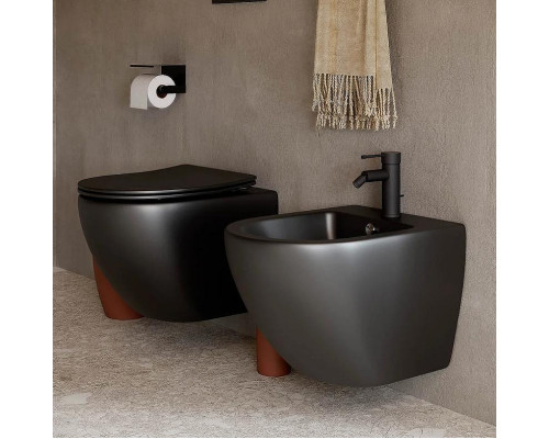 Унитаз с инсталляцией Ceramicanova Metropol CN4002MB_1001B_1000 с сиденьем Микролифт и Черной матовой клавишей смыва