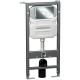 Унитаз с инсталляцией Ceramicanova Metropol CN4002MB_1001CH_1000 с сиденьем Микролифт и клавишей смыва Хром