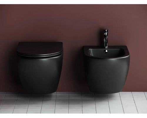 Комплект унитаза с инсталляцией Ceramicanova Metropol CN4002MB_1002B_1000 с сиденьем Микролифт и Черной матовой клавишей смыва