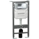 Унитаз с инсталляцией Ceramicanova Metropol CN4002MB_1002CH_1000 с сиденьем Микролифт и клавишей смыва Хром