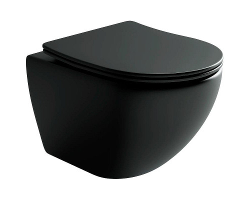 Комплект унитаза с инсталляцией Ceramicanova Metropol CN4002MB_1001M_1000 с сиденьем Микролифт и клавишей смыва Хром матовый