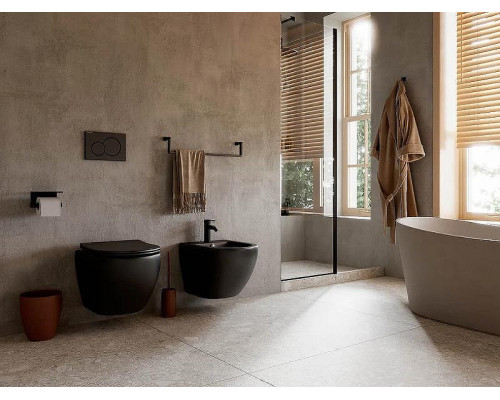 Комплект унитаза с инсталляцией Ceramicanova Metropol CN4002MB_1001M_1000 с сиденьем Микролифт и клавишей смыва Хром матовый