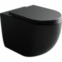 Унитаз Ceramicanova Metropol Rimless CN4004MB приставной Черный матовый с сиденьем Микролифт