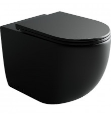 Унитаз Ceramicanova Metropol Rimless CN4004MB приставной Черный матовый с сиденьем Микролифт