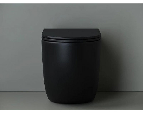 Унитаз Ceramicanova Metropol Rimless CN4004MB приставной Черный матовый с сиденьем Микролифт
