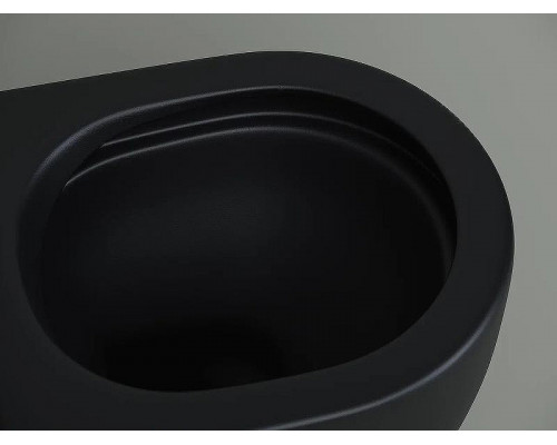 Унитаз Ceramicanova Metropol Rimless CN4004MB приставной Черный матовый с сиденьем Микролифт