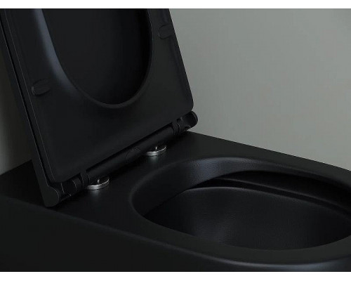 Унитаз Ceramicanova Metropol Rimless CN4004MB приставной Черный матовый с сиденьем Микролифт