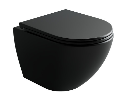 Унитаз Ceramicanova Metropol CN4002TMB подвесной Черный матовый с сиденьем Микролифт