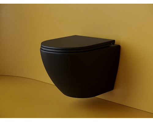Унитаз Ceramicanova Metropol CN4002TMB подвесной Черный матовый с сиденьем Микролифт