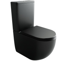 Унитаз компакт Ceramicanova Metropol CN4001TMB Черный матовый с бачком и сиденьем Микролифт