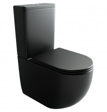 Унитаз компакт Ceramicanova Metropol CN4001TMB Черный матовый с бачком и сиденьем Микролифт