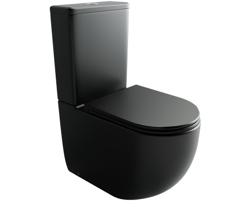 Унитаз компакт Ceramicanova Metropol CN4001TMB Черный матовый с бачком и сиденьем Микролифт