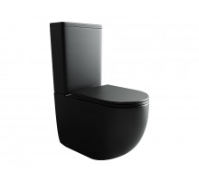 Унитаз компакт Ceramicanova Metropol CN4001-BMB цвет Черный матовый без бачка с сиденьем Микролифт