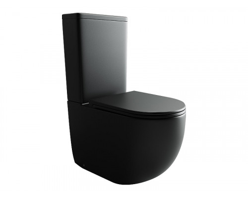 Унитаз компакт Ceramicanova Metropol CN4001-BMB цвет Черный матовый без бачка с сиденьем Микролифт