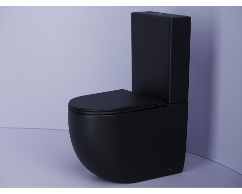 Унитаз компакт Ceramicanova Metropol CN4001-BMB цвет Черный матовый без бачка с сиденьем Микролифт