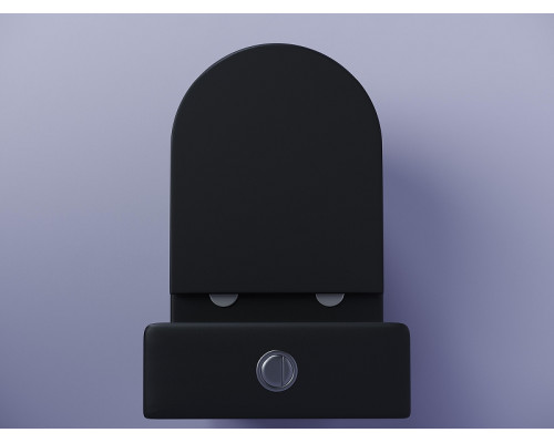 Унитаз компакт Ceramicanova Metropol CN4001-BMB цвет Черный матовый без бачка с сиденьем Микролифт