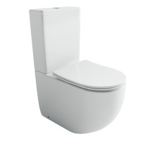 Унитаз компакт Ceramicanova Metropol CN4001T-B цвет Белый без бачка с сиденьем Микролифт
