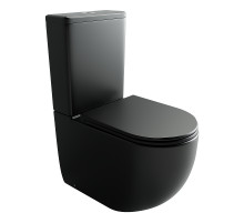 Унитаз компакт Ceramicanova Metropol CN4001T-BMB цвет Черный матовый без бачка с сиденьем Микролифт