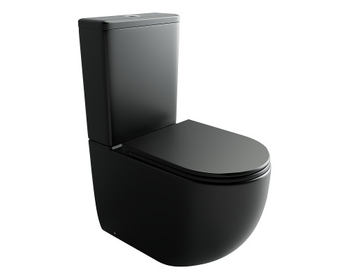 Унитаз компакт Ceramicanova Metropol CN4001T-BMB цвет Черный матовый без бачка с сиденьем Микролифт