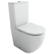 Унитаз-компакт Ceramicanova Мия (Mia) CN1801T-B цвет Белый без бачка с сиденьем Микролифт
