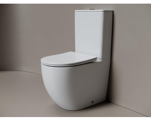 Унитаз-компакт Ceramicanova Мия (Mia) CN1801T-B цвет Белый без бачка с сиденьем Микролифт