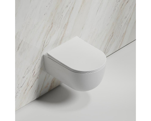 Унитаз Ceramicanova Modena Rimless CN6063 подвесной Белый глянцевый с сиденьем Микролифт