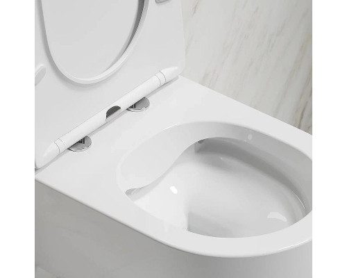 Унитаз Ceramicanova Modena Rimless CN6063 подвесной Белый глянцевый с сиденьем Микролифт