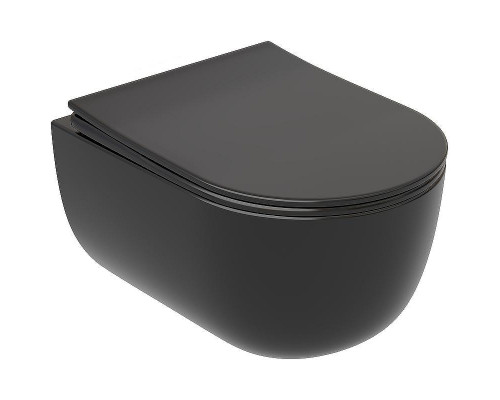 Унитаз Ceramicanova Modena Rimless CN6063MB подвесной Черный матовый с сиденьем Микролифт