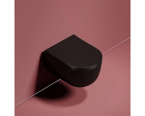 Унитаз Ceramicanova Modena Rimless CN6063MB подвесной Черный матовый с сиденьем Микролифт