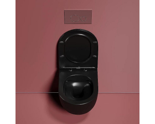 Унитаз Ceramicanova Modena Rimless CN6063MB подвесной Черный матовый с сиденьем Микролифт
