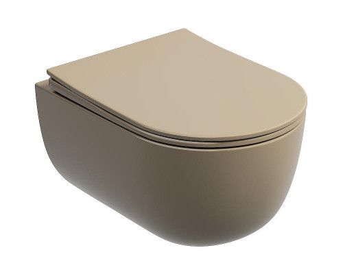 Унитаз Ceramicanova Modena Rimless CN6063MC подвесной Капучино матовый с сиденьем Микролифт