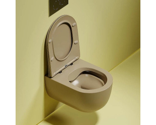 Унитаз Ceramicanova Modena Rimless CN6063MC подвесной Капучино матовый с сиденьем Микролифт