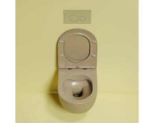 Унитаз Ceramicanova Modena Rimless CN6063MC подвесной Капучино матовый с сиденьем Микролифт