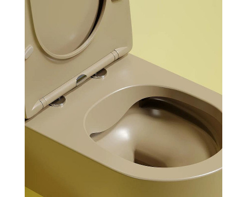 Унитаз Ceramicanova Modena Rimless CN6063MC подвесной Капучино матовый с сиденьем Микролифт