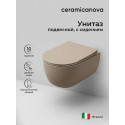 Унитаз Ceramicanova Modena Rimless CN6063MC подвесной Капучино матовый с сиденьем Микролифт