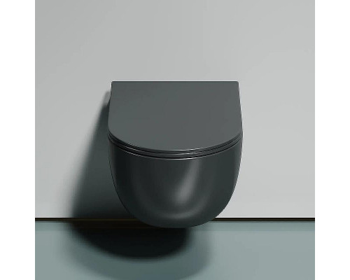 Унитаз Ceramicanova Modena Rimless CN6063MDH подвесной Темный антрацит матовый с сиденьем Микролифт
