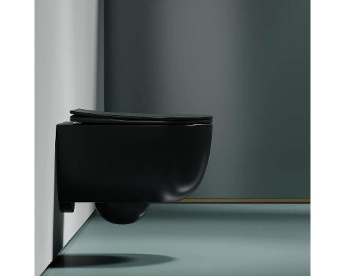 Унитаз Ceramicanova Modena Rimless CN6063MDH подвесной Темный антрацит матовый с сиденьем Микролифт