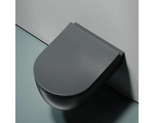 Унитаз Ceramicanova Modena Rimless CN6063MDH подвесной Темный антрацит матовый с сиденьем Микролифт