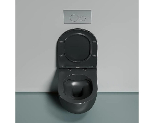 Унитаз Ceramicanova Modena Rimless CN6063MDH подвесной Темный антрацит матовый с сиденьем Микролифт