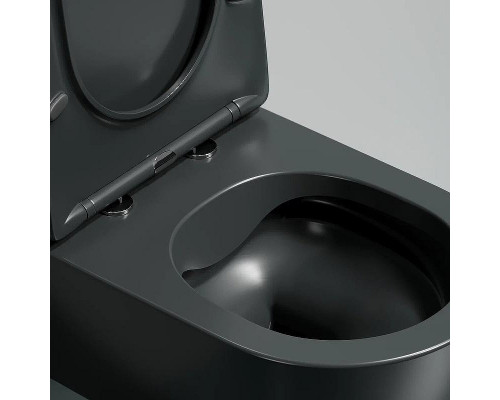 Унитаз Ceramicanova Modena Rimless CN6063MDH подвесной Темный антрацит матовый с сиденьем Микролифт