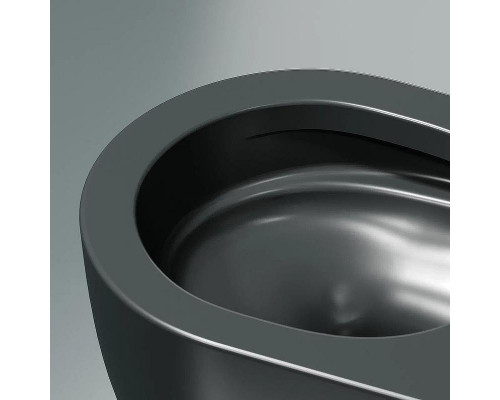 Унитаз Ceramicanova Modena Rimless CN6063MDH подвесной Темный антрацит матовый с сиденьем Микролифт