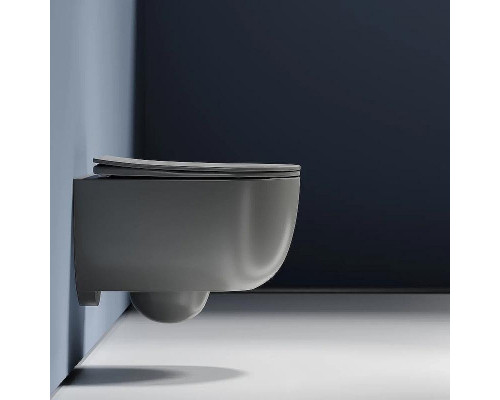 Унитаз Ceramicanova Modena Rimless CN6063MH подвесной Антрацит матовый с сиденьем Микролифт