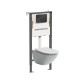 Унитаз с инсталляцией Ceramicanova Mono CN1905_121001MB цвет Белый с сиденьем Микролифт и клавишей смыва цвет Черный матовый