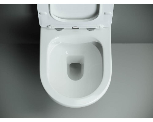 Унитаз с инсталляцией Ceramicanova Mono CN1905_121001MB цвет Белый с сиденьем Микролифт и клавишей смыва цвет Черный матовый