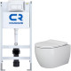 Комплект унитаза Ceramicanova Play CN3001 с инсталляцией Charus City CR.200.21.01 с сиденьем Микролифт и клавишей смыва Хром глянцевый
