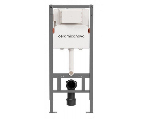 Унитаз с инсталляцией Ceramicanova Игра (Play) CN3001_121002CH цвет Белый с сиденьем Микролифт и клавишей смыва цвет Хром глянцевый