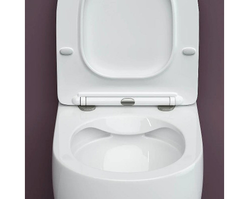 Унитаз с инсталляцией Ceramicanova Play CN3001 + Berges Atom 410 040332 с сиденьем Микролифт и Черной матовой клавишей смыва